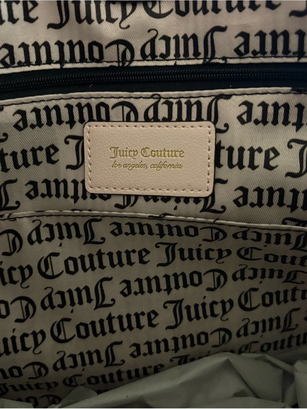 NWT Juicy Couture Pink Trim Striped Tote Set